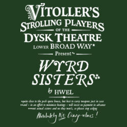 Wyrd Sisters - Vitoller's Players Supply Hoodie - Front and Back design Design