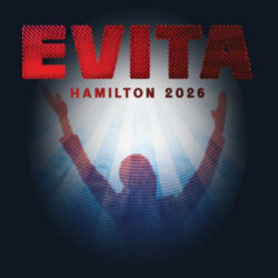 Evita Stencil Zipped Hoodie - design on back 2 Design