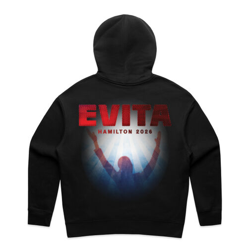 Evita - Women's Relax Zipped Hoodie with NAME on front, design on back Thumbnail