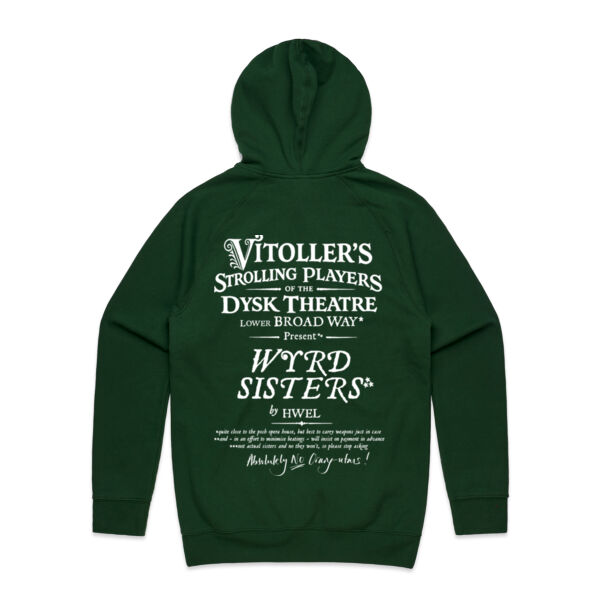 Wyrd Sisters - Vitoller's Players Hoodie - Front and Back design Thumbnail