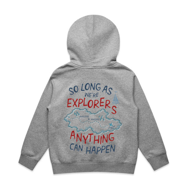 Swallows & Amazons kids hoodie - designs on front and back Thumbnail