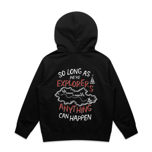 Swallows & Amazons Youth Hoodie print on back - dark Thumbnail