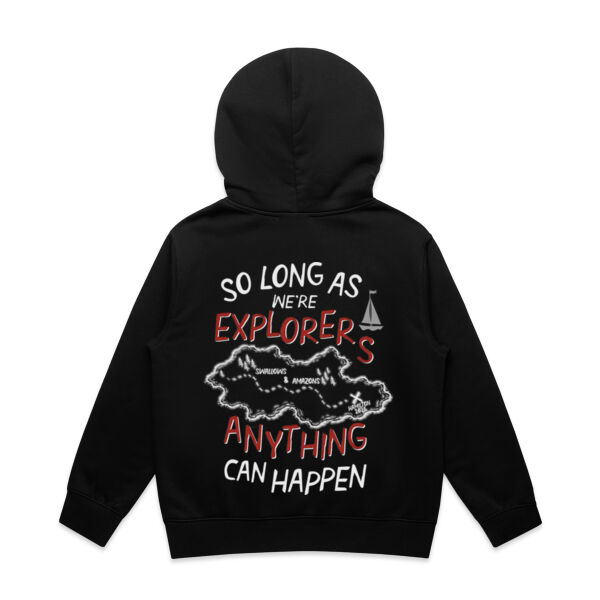 Swallows & Amazons kids hoodie - design on back - dark Thumbnail