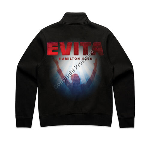 Evita - Women's half zip crew, design on back Thumbnail