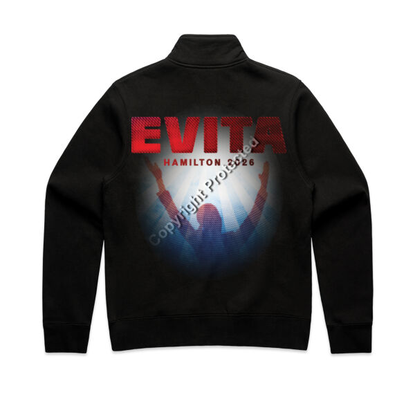 Evita - Women's half zip crew, design on back Thumbnail