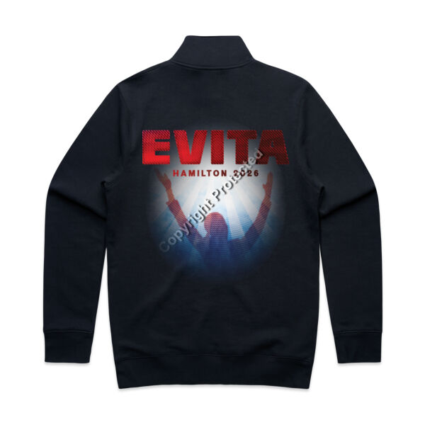 Evita - Half zip crew, design on back Thumbnail