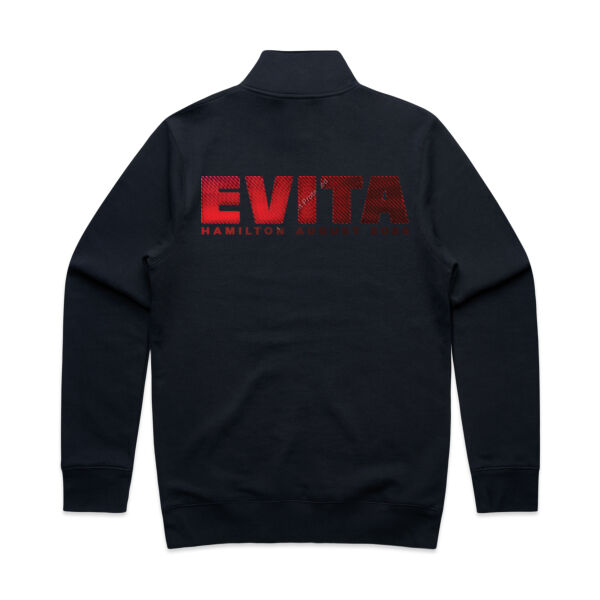 Evita - Half zip crew, design on back 2 Thumbnail